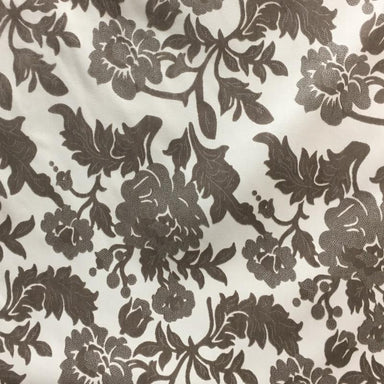 Aria Fabric in color Taupe is a Floral Chenille Fabric pattern good for  Drapery & Curtain Fabric and Upholstery