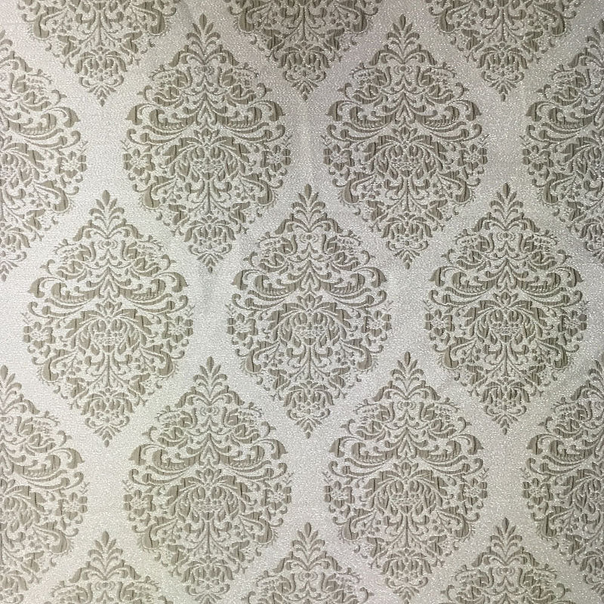 Ashley Fabric in color Mocha is a Large Metallic Damask Fabric pattern good for Drapery & Curtain Fabric