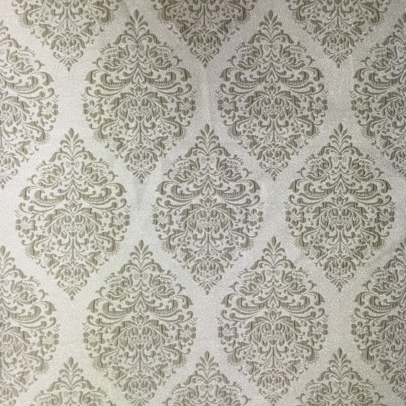 Ashley Fabric in color Mocha is a Large Metallic Damask Fabric pattern good for Drapery & Curtain Fabric