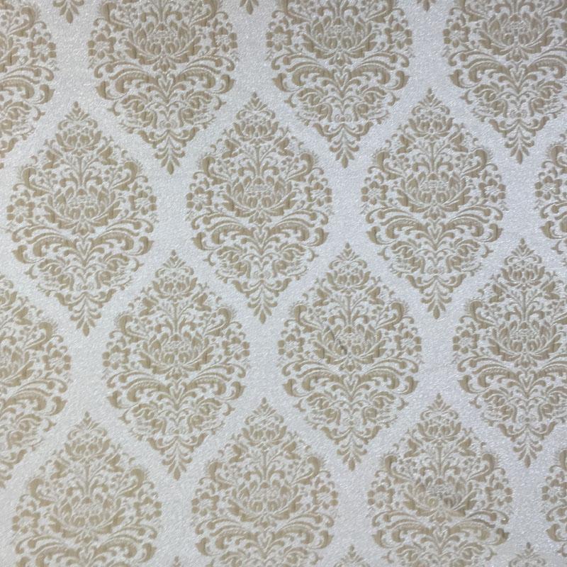 Ashley Fabric in color Beige is a Large Metallic Damask Fabric pattern good for Drapery & Curtain Fabric
