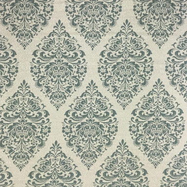 Ashley Fabric in color Spa is a Large Metallic Damask Fabric pattern good for Drapery & Curtain Fabric