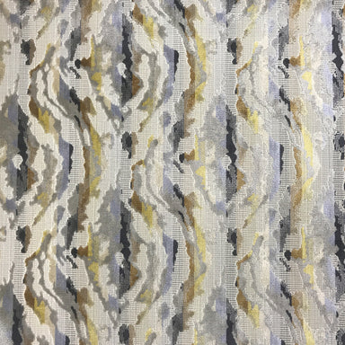Atlas Fabric in color Honey is a Abstract Wave Multicolor Velvet Fabric pattern good for Drapery & Curtain Fabric and Upholstery Fabric