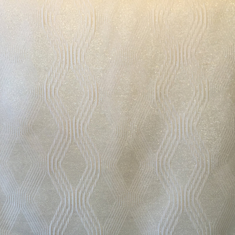 Aubrey Fabric in color White is a Modern Geometric Pattern Fabric pattern good for Drapery & Curtain Fabric
