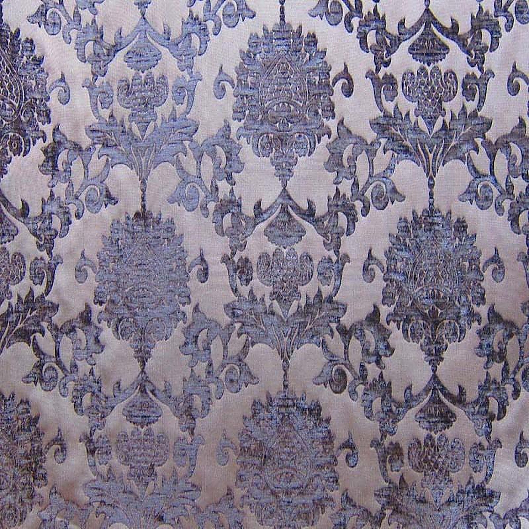 Barneys Fabric in color Purple is a Damask Chenille Fabric pattern good for Drapery & Curtain Fabric and Upholstery Fabric