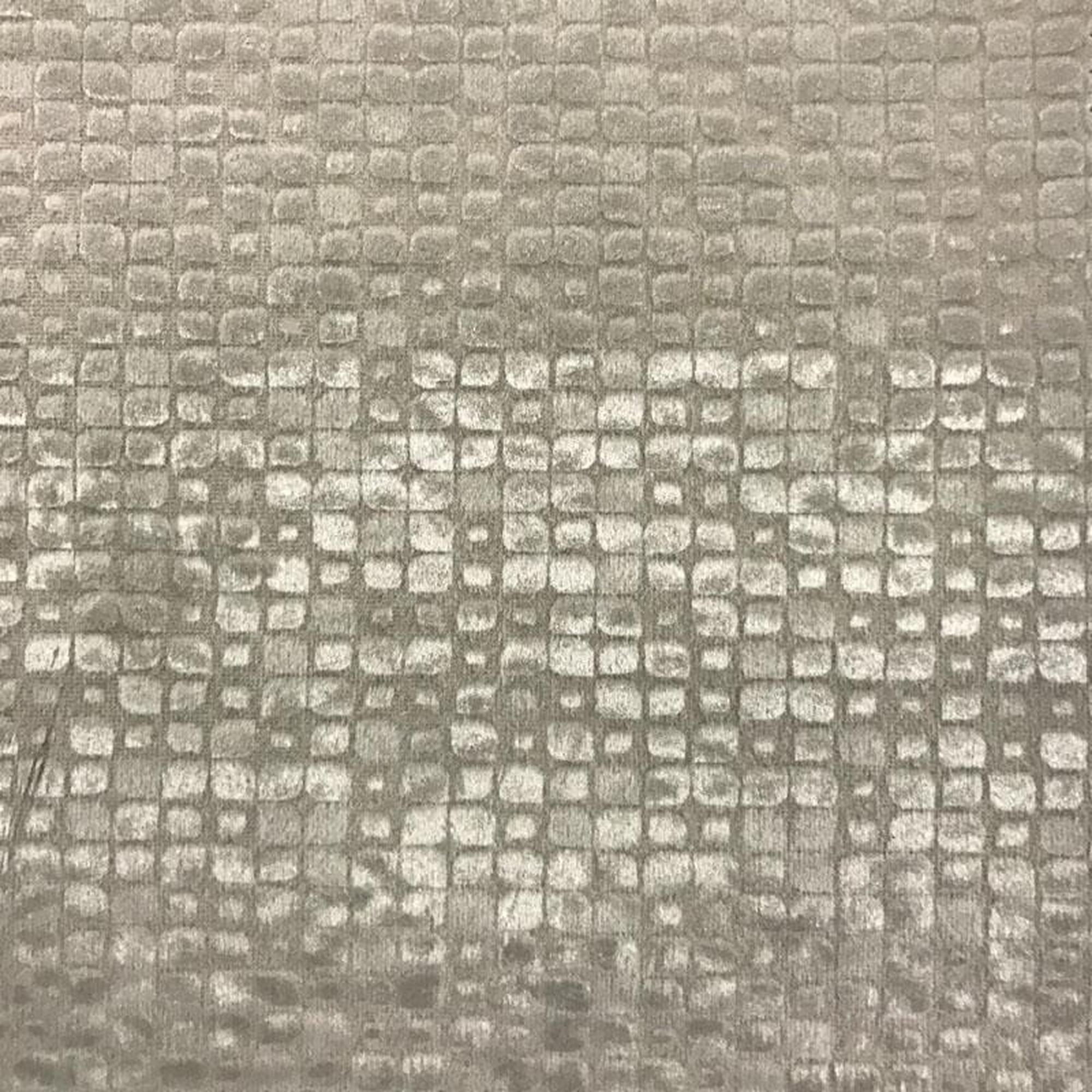 Baxter fabric in color Gray showcasing fabric embossed nrick-like velvet upholstery fabric.