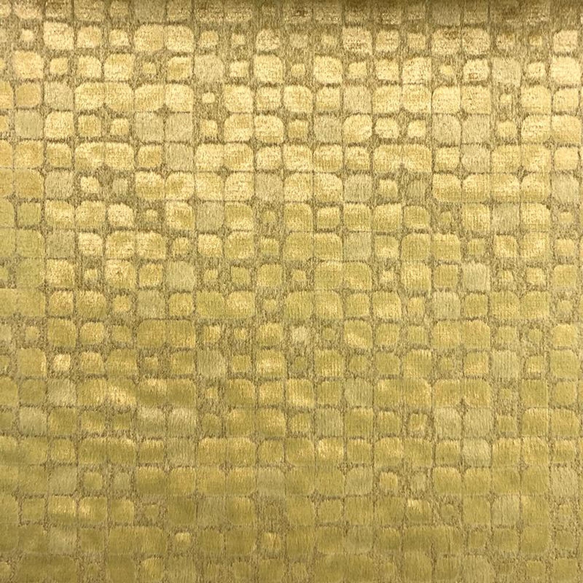 Baxter fabric in color Mustard showcasing fabric embossed nrick-like velvet upholstery fabric.