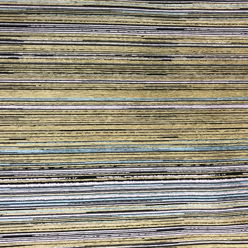 Beckham Fabric in color Carnation is a Multicolor Striped Chenille Fabric pattern good for Upholstery Fabric