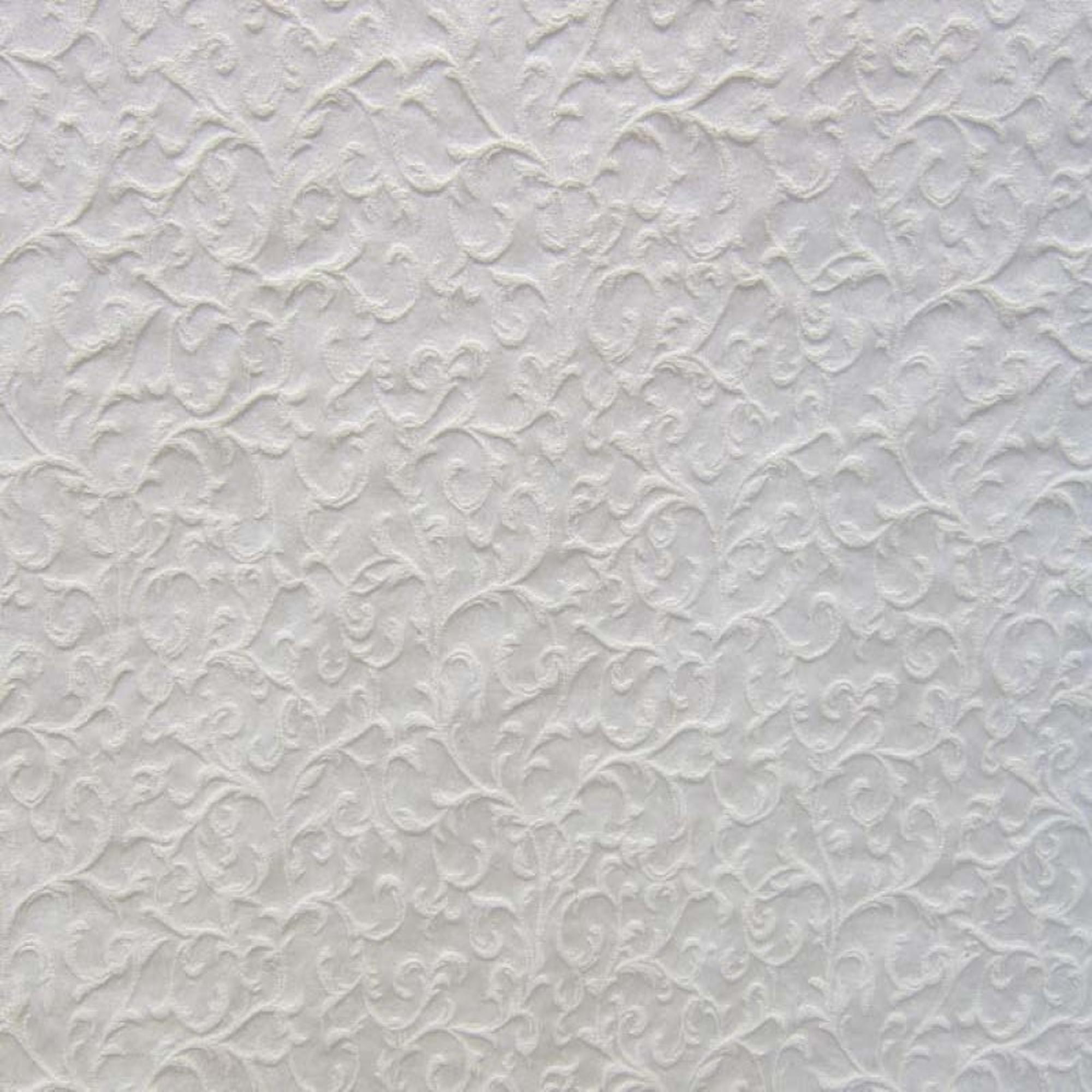 Blair fabric in color White showcasing fabric embossed floral pattern upholstery fabric & drapery & curtain fabric.