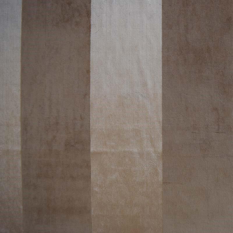 Bottega Fabric in color Latte is a Striped Velvet Fabric pattern good for Drapery & Curtain Fabric and Upholstery Fabric