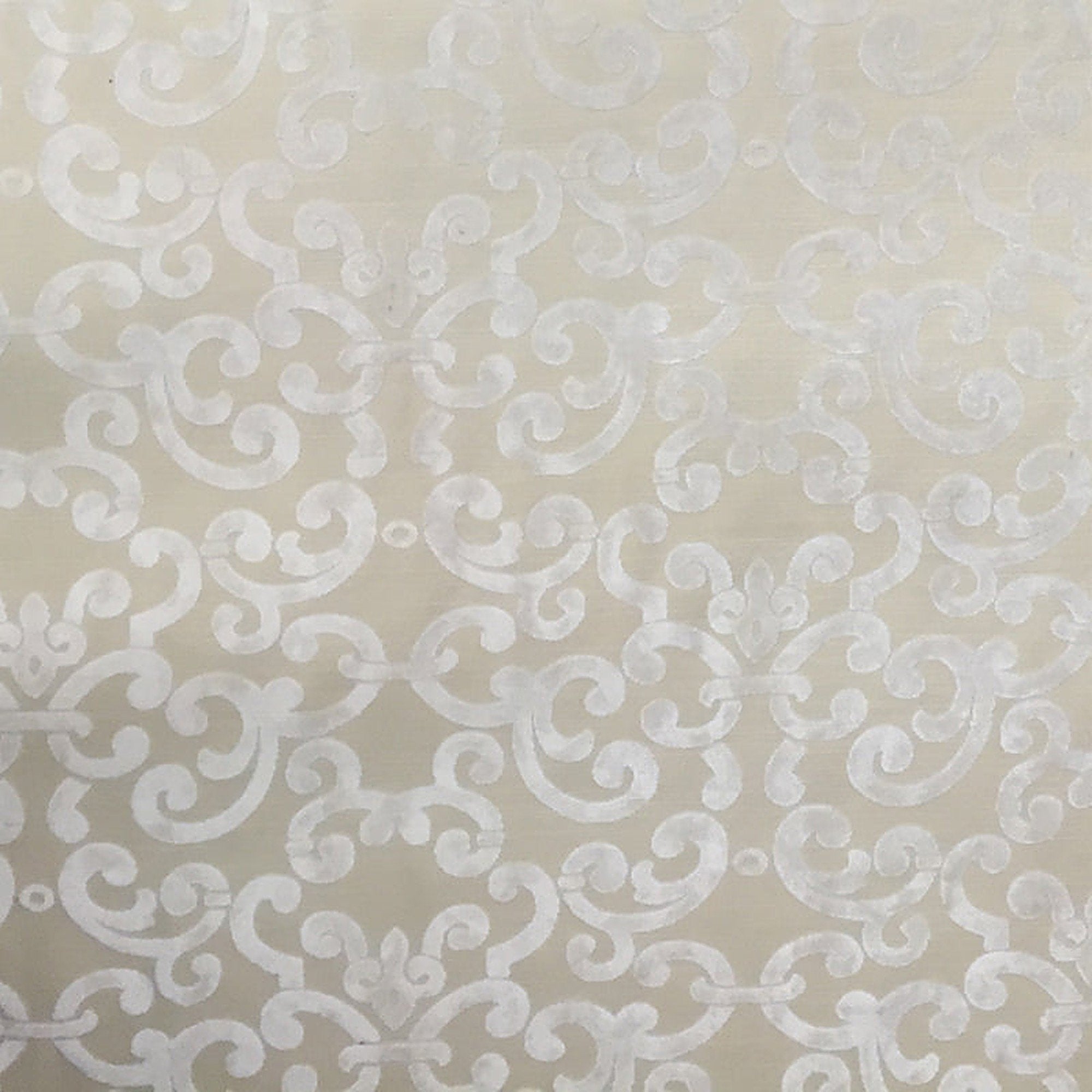 Brianna Fabric in color Cream is a Floral Velvet Fabric pattern good for Drapery & Curtain Fabric and Upholstery Fabric