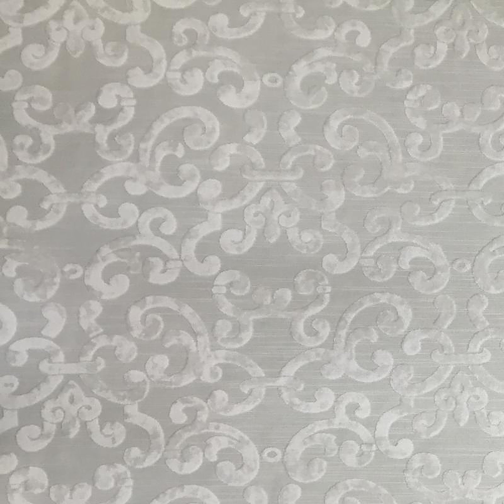 Brianna Fabric in color White is a Floral Velvet Fabric pattern good for Drapery & Curtain Fabric and Upholstery Fabric
