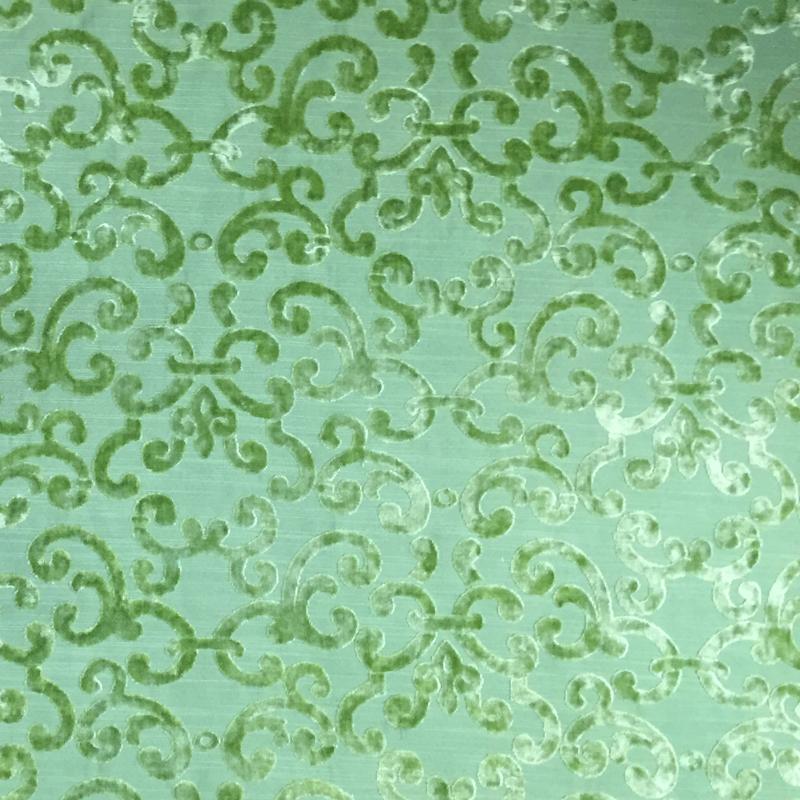 Brianna Fabric in color Apple is a Floral Velvet Fabric pattern good for Drapery & Curtain Fabric and Upholstery Fabric