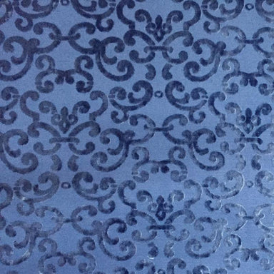 Brianna Fabric in color Sapphire is a Floral Velvet Fabric pattern good for Drapery & Curtain Fabric and Upholstery Fabric