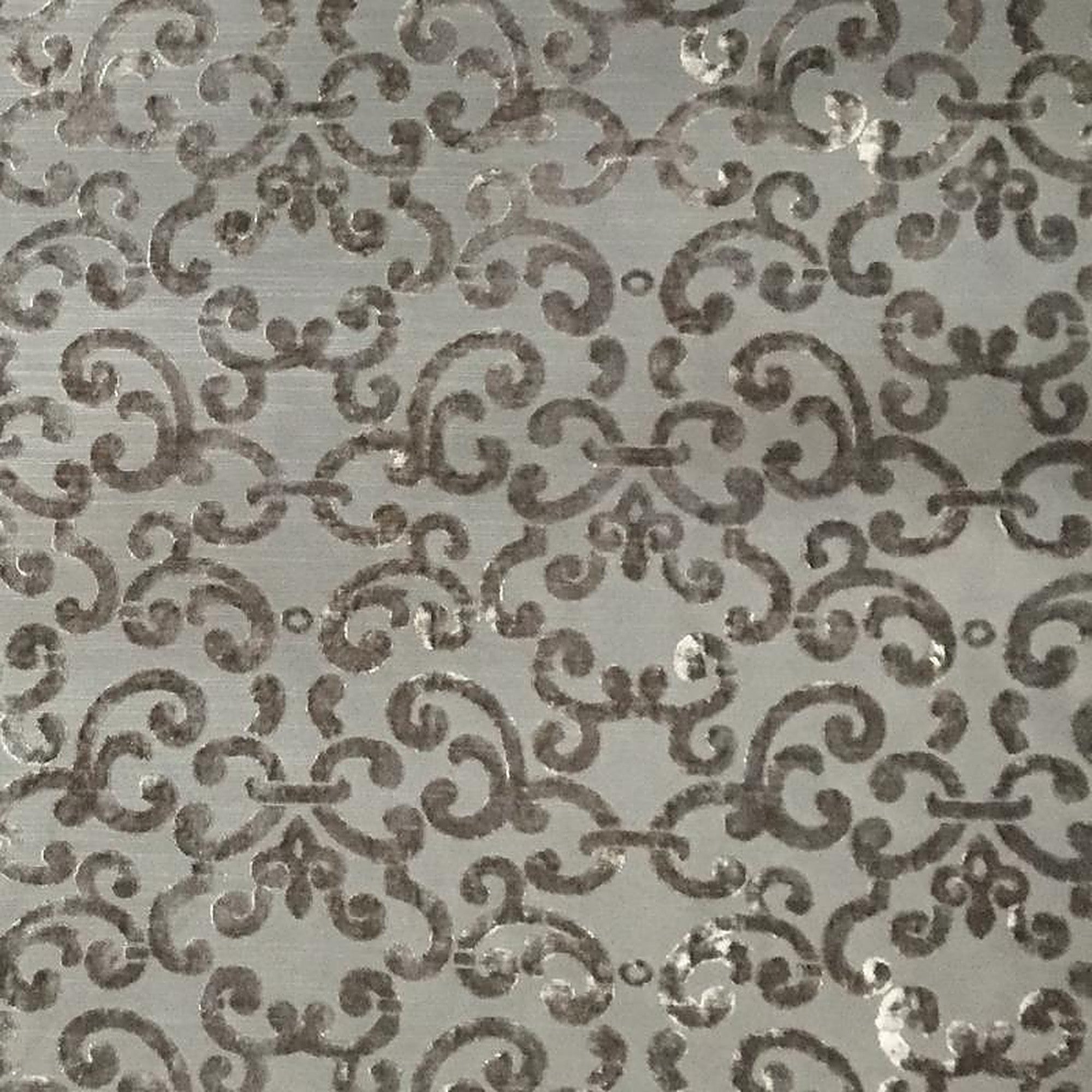 Brianna Fabric in color Gray is a Floral Velvet Fabric pattern good for Drapery & Curtain Fabric and Upholstery Fabric