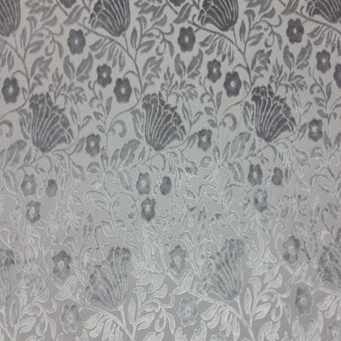 Bright Fabric in color Silver is a Metallic Floral Velvet Fabric pattern good for Drapery & Curtain Fabric and Upholstery Fabric