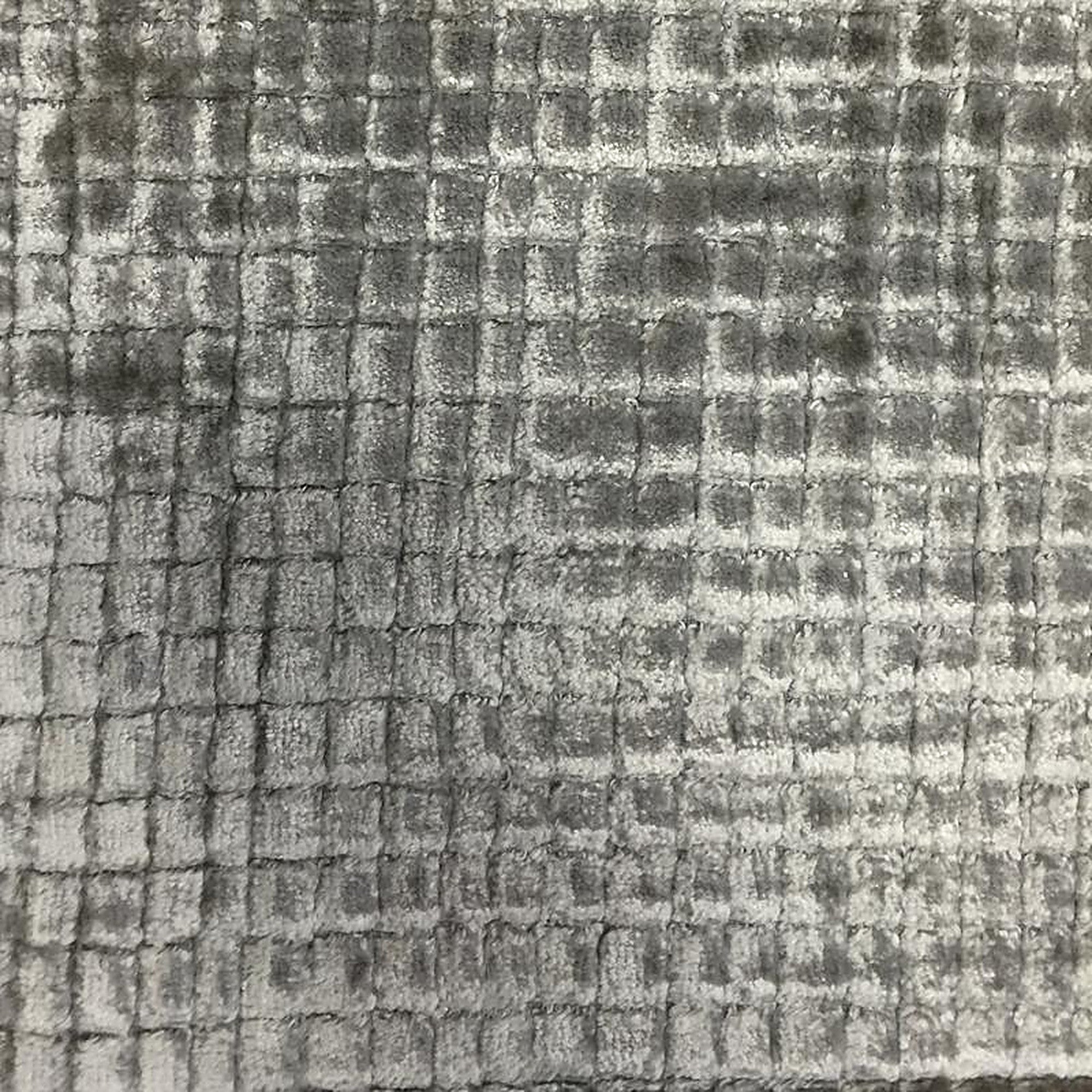 Bryce Fabric in color Pewter is a Small Square Velvet Fabric pattern good for Drapery & Curtain Fabric and Upholstery Fabric