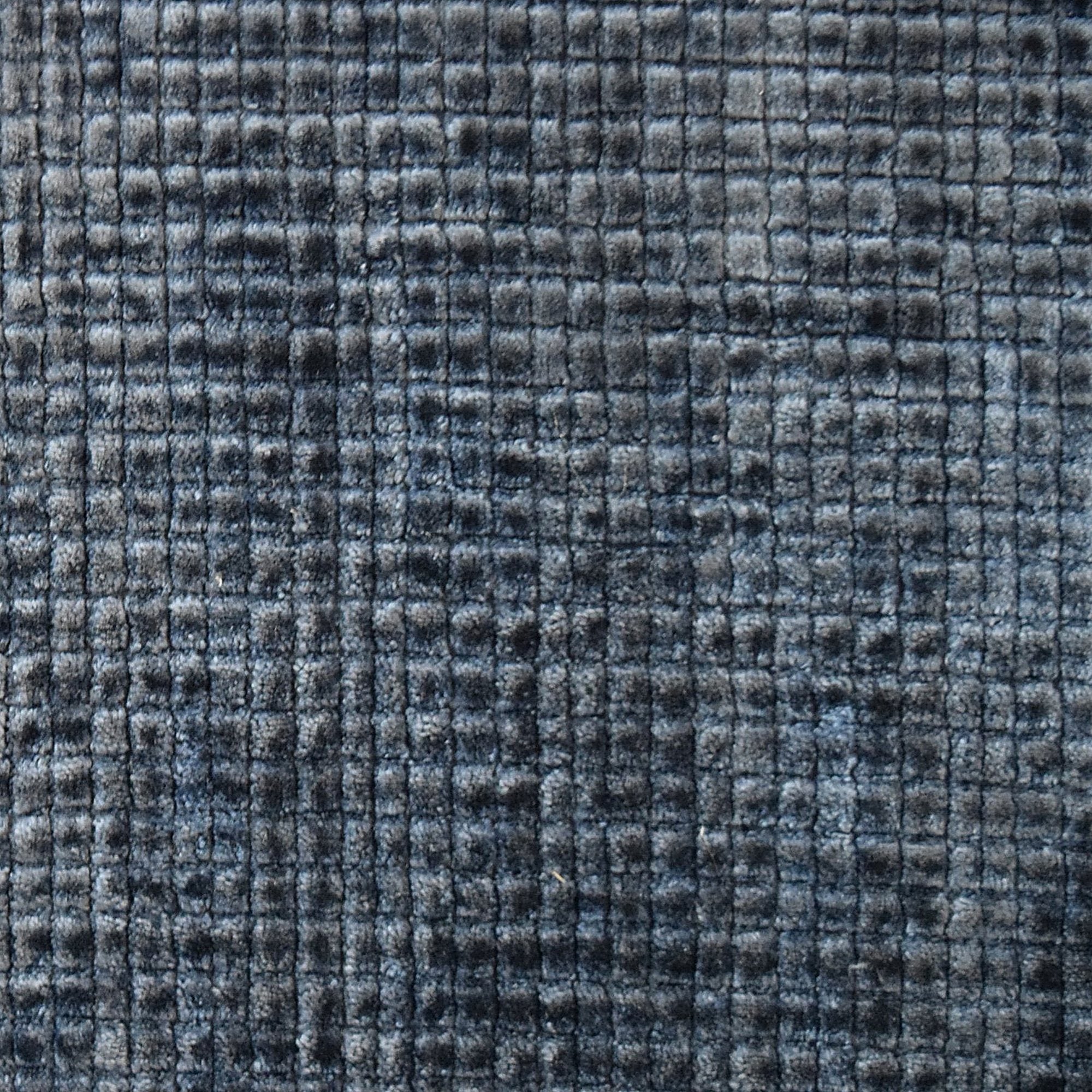 Bryce Fabric in color Navy is a Small Square Velvet Fabric pattern good for Drapery & Curtain Fabric and Upholstery Fabric