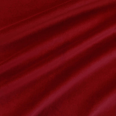Caleb fabric in color Crimson showcasing fabric solid velvet with heavy backing upholstery fabric.