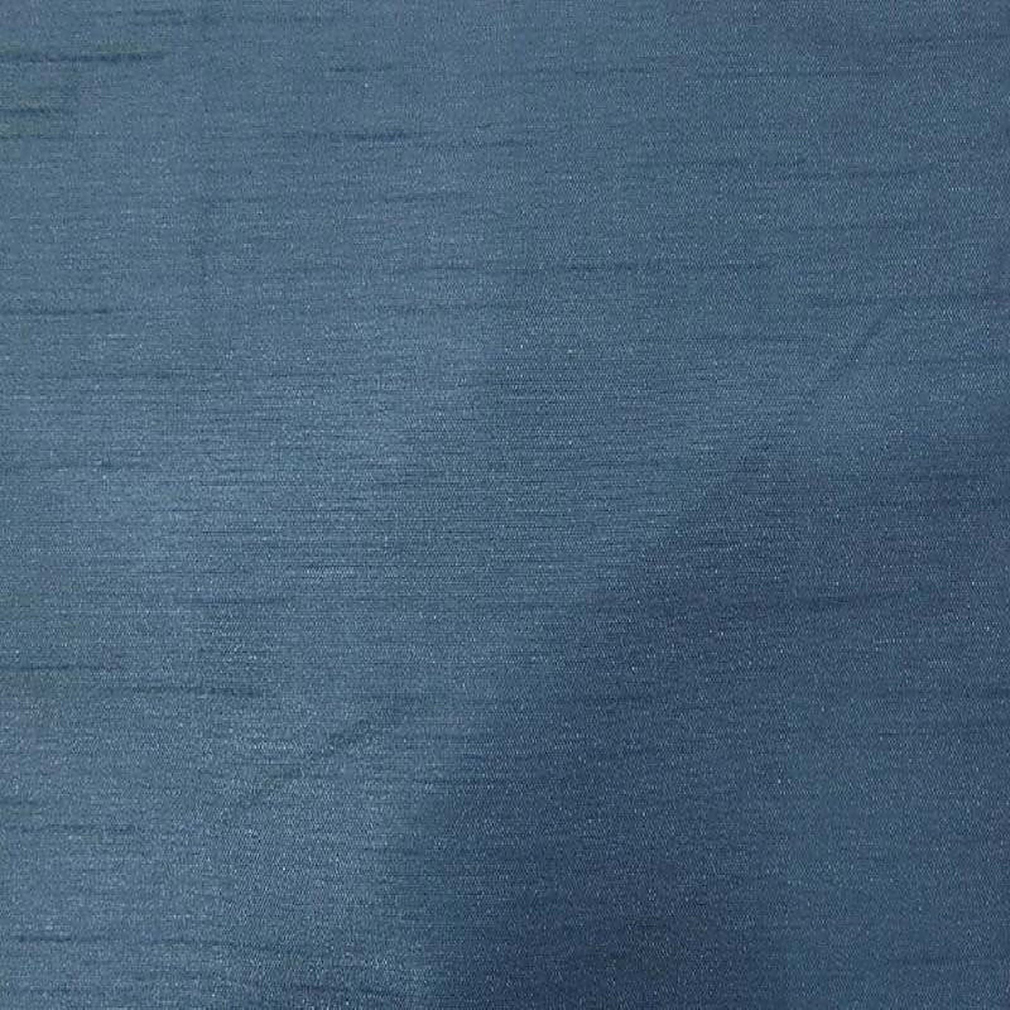 Caprice fabric in color Blue showcasing fabric solid faux silk drapery & curtain fabric.