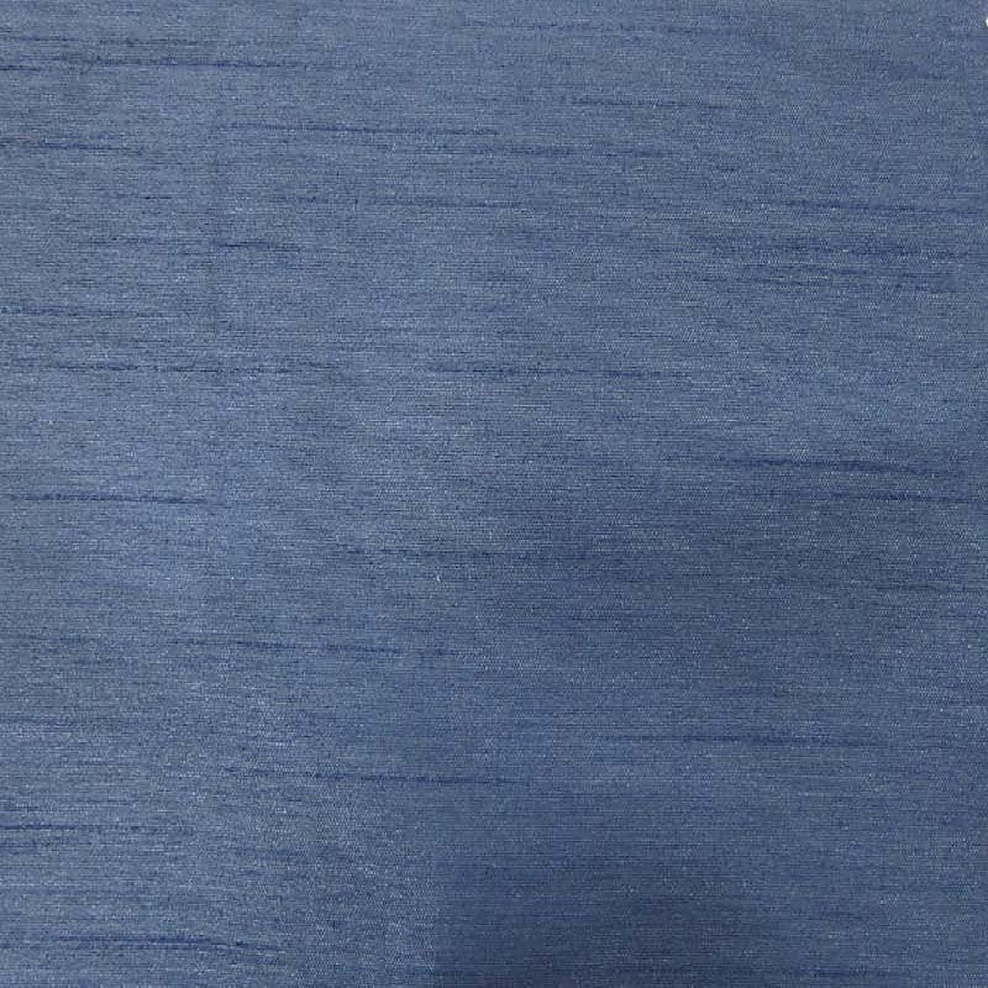 Caprice fabric in color Denim showcasing fabric solid faux silk drapery & curtain fabric.