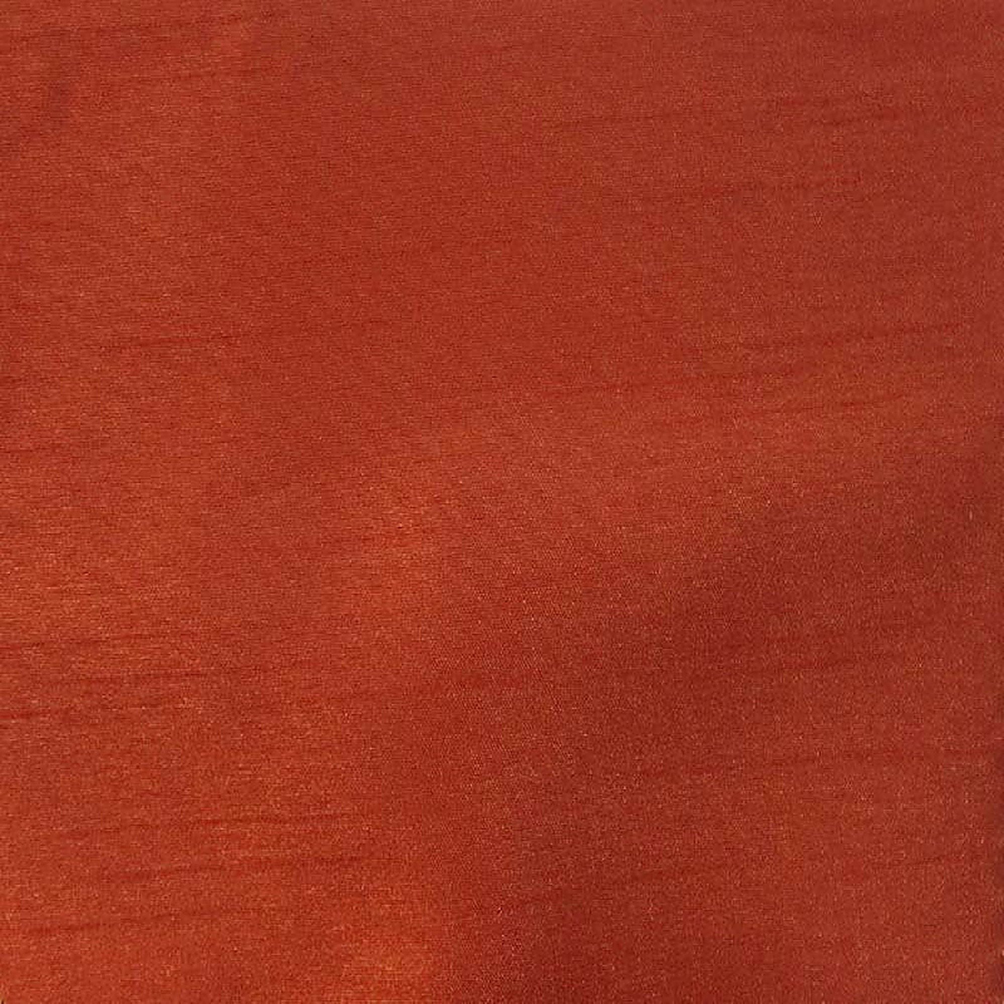 Caprice fabric in color Rust showcasing fabric solid faux silk drapery & curtain fabric.