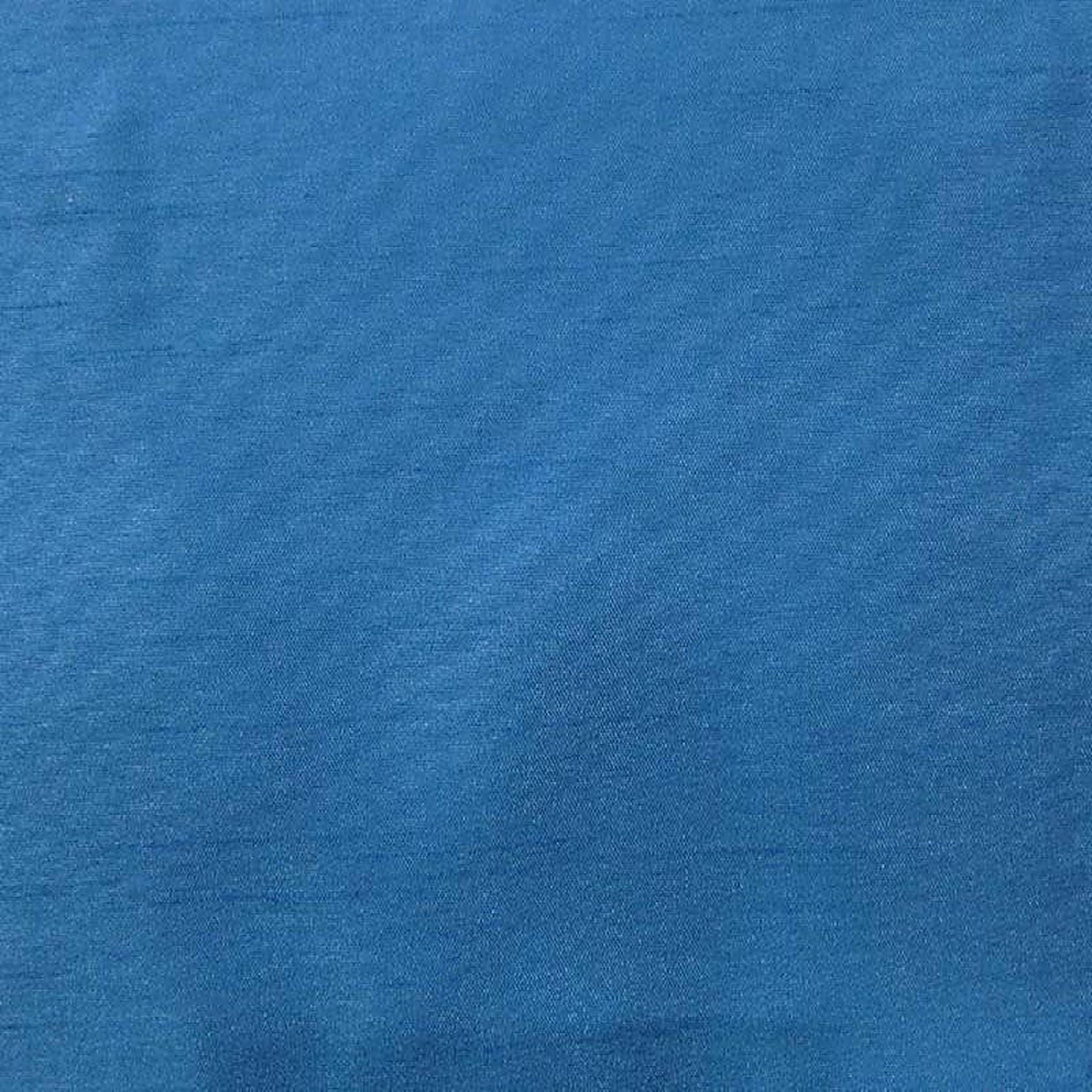 Caprice fabric in color Azure showcasing fabric solid faux silk drapery & curtain fabric.