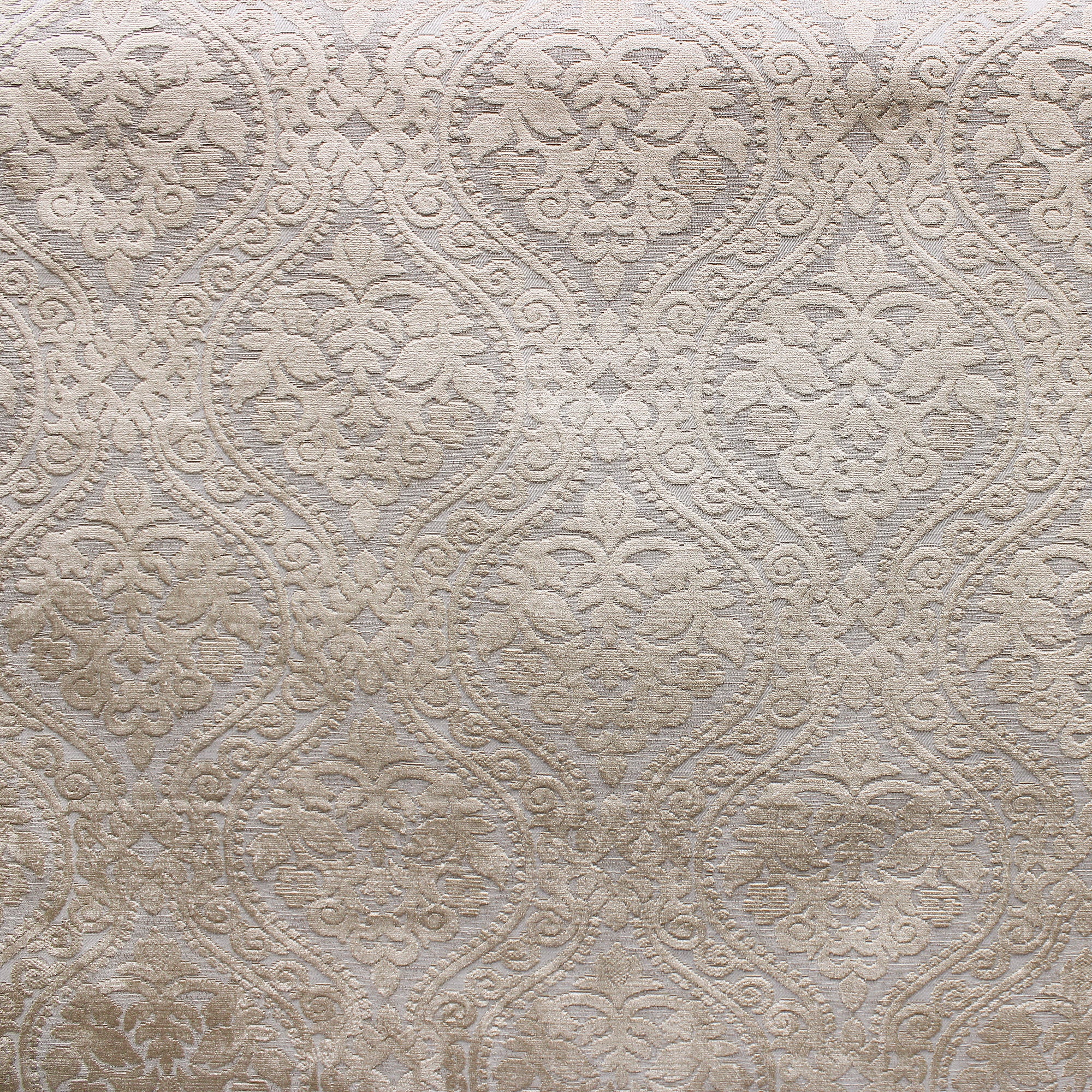 Catrina Fabric | Damask Cut Velvet on Linen Look