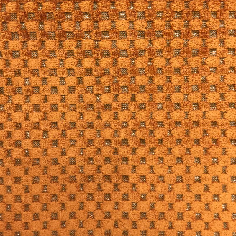 Cavalli Fabric in color Orange is a Dotted Metallic Velvet Fabric pattern good for Drapery & Curtain Fabric and Upholstery Fabric