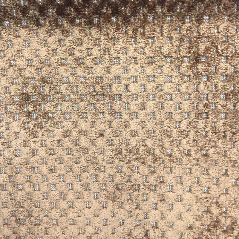 Cavalli Fabric in color Mocha is a Dotted Metallic Velvet Fabric pattern good for Drapery & Curtain Fabric and Upholstery Fabric