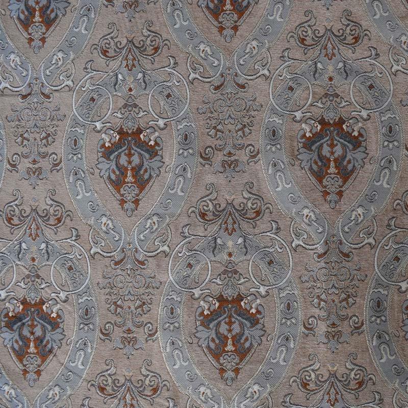 Ceasar Fabric in color Beige is a Floral Damask Chenille Fabric pattern good for Drapery & Curtain Fabric and Upholstery Fabric