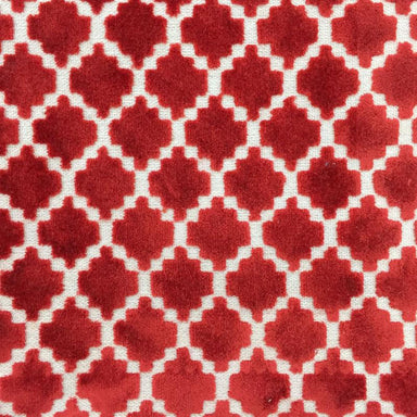 Central Fabric | Geometric Chenille Cut Velvet Fabric | Drapery & Curtain Fabric and Upholstery Fabric