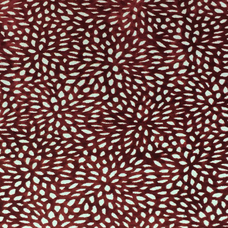 Codes Fabric in color Crimson is a Abstract Velvet Fabric pattern good for Drapery & Curtain Fabric and Upholstery Fabric
