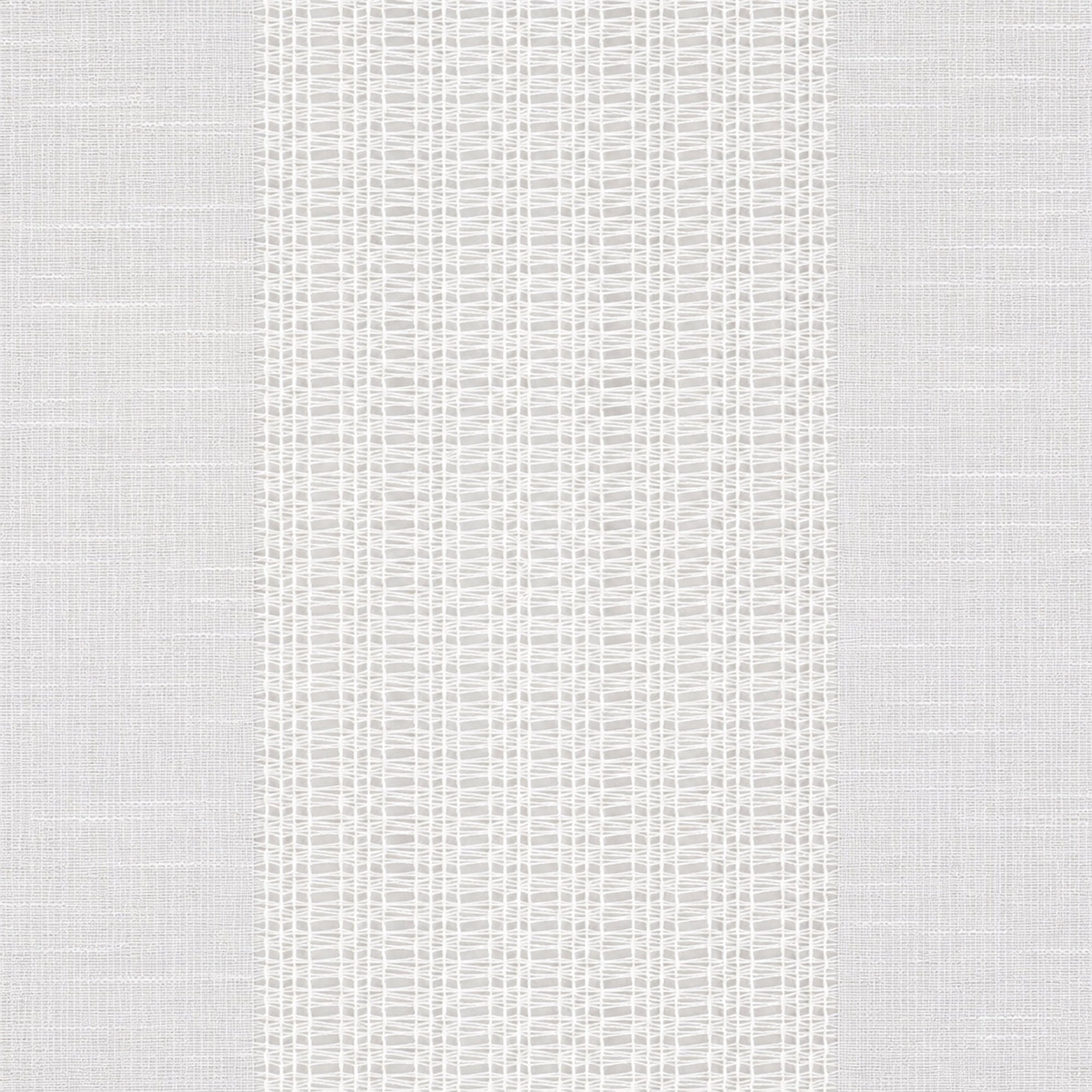 Deluca Fabric in color White is a Knit Striped Sheer Fabric that is good for Drapery & Curtain Fabric