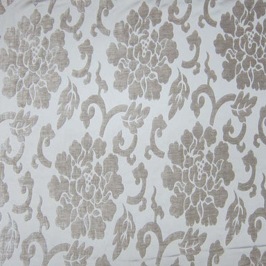 Dillards Fabric in color Beige is a Floral Chenille Fabric pattern good for Drapery & Curtain Fabric and Upholstery Fabric