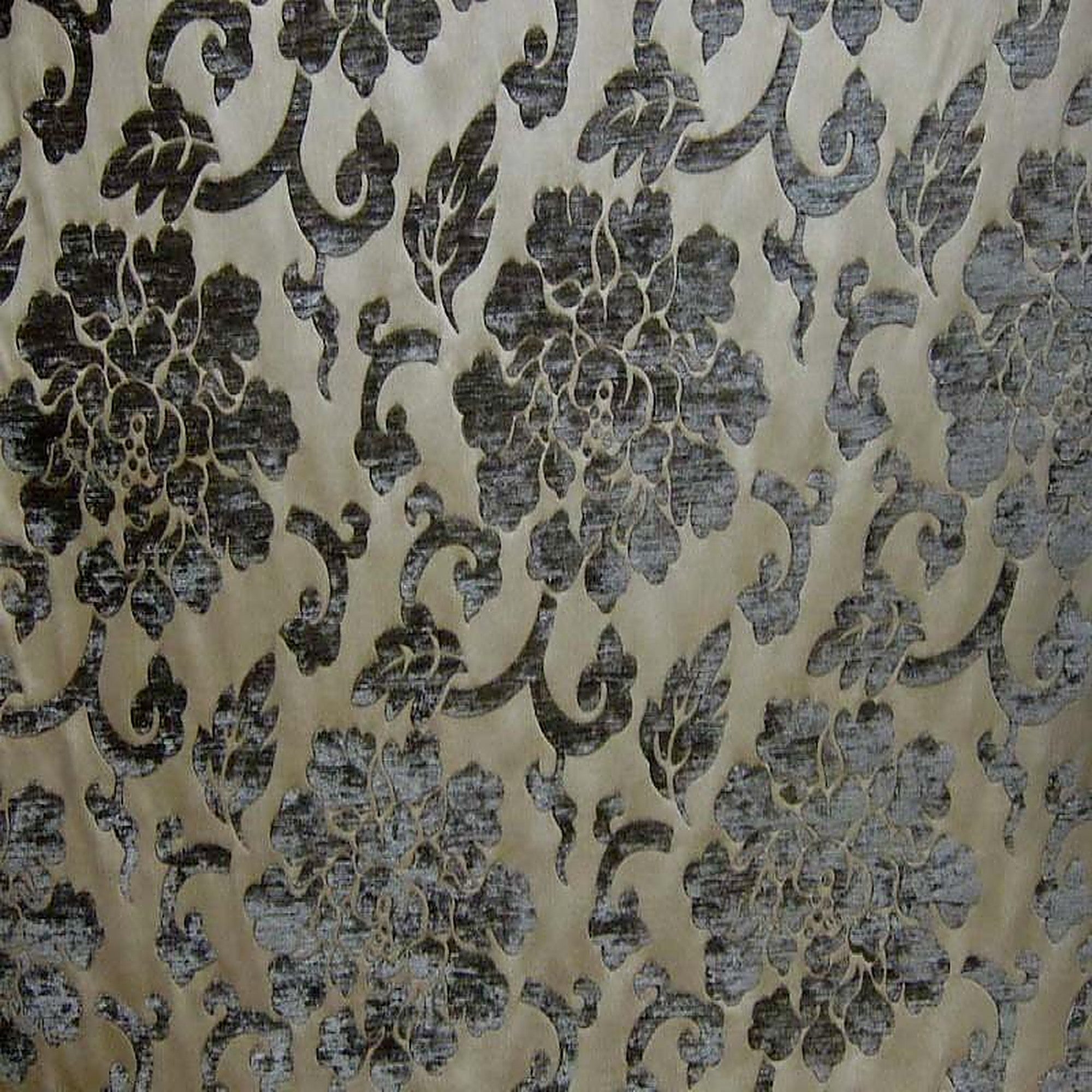 Dillards Fabric in color Espresso is a Floral Chenille Fabric pattern good for Drapery & Curtain Fabric and Upholstery Fabric