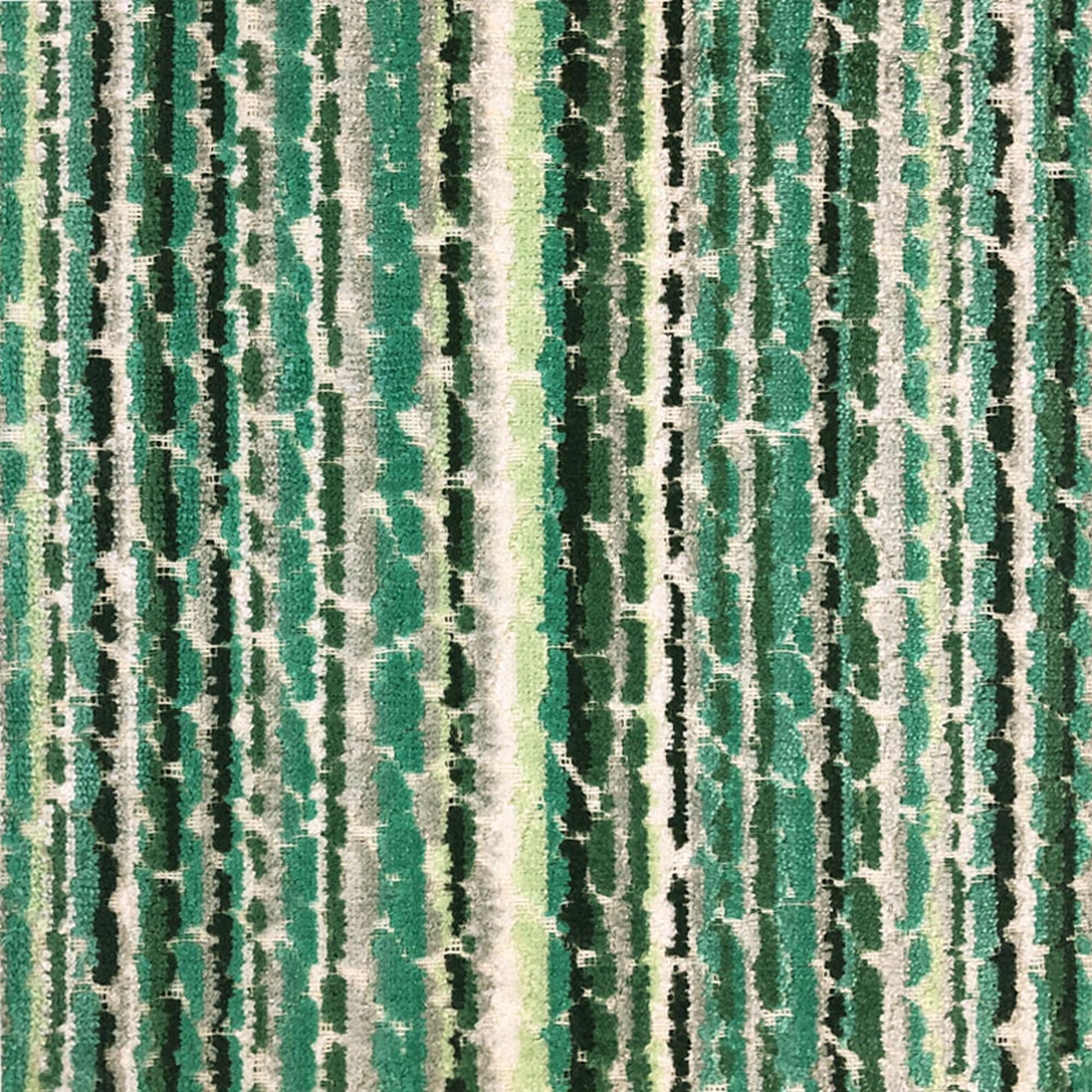 Dion fabric in color Mint showcasing fabric striped multicolored cut velvet upholstery fabric.