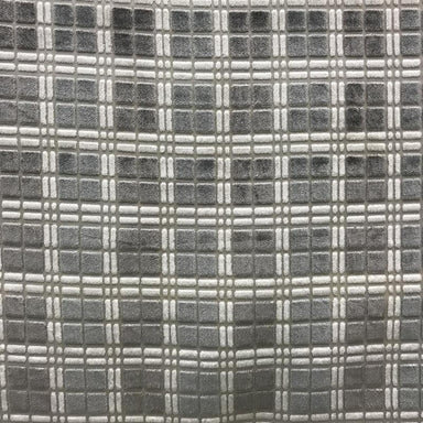 Domino fabric in color Gray showcasing fabric square cut velvet upholstery fabric.