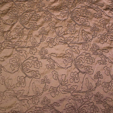 Dorsey Fabric in color Bronze is a Abstract Floral Embroidered Fabric pattern good for Drapery & Curtain Fabric