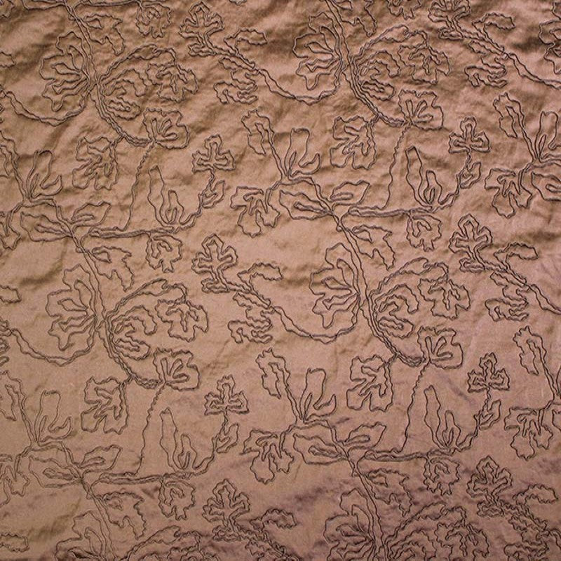 Dorsey Fabric in color Bronze is a Abstract Floral Embroidered Fabric pattern good for Drapery & Curtain Fabric