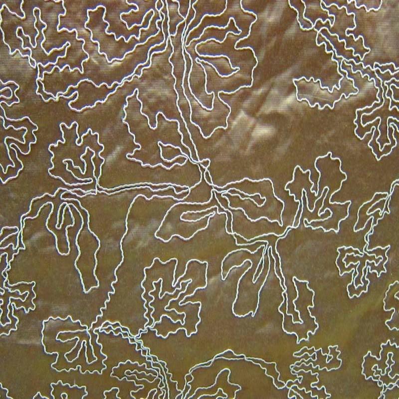 Dorsey Fabric in color Gold is a Abstract Floral Embroidered Fabric pattern good for Drapery & Curtain Fabric