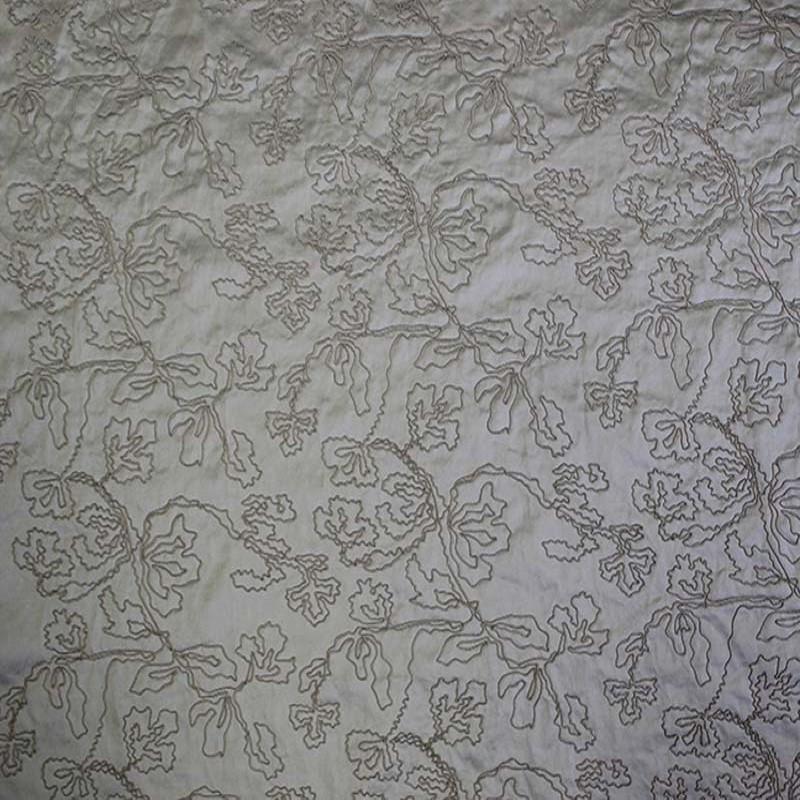 Dorsey Fabric in color Seaspray is a Abstract Floral Embroidered Fabric pattern good for Drapery & Curtain Fabric