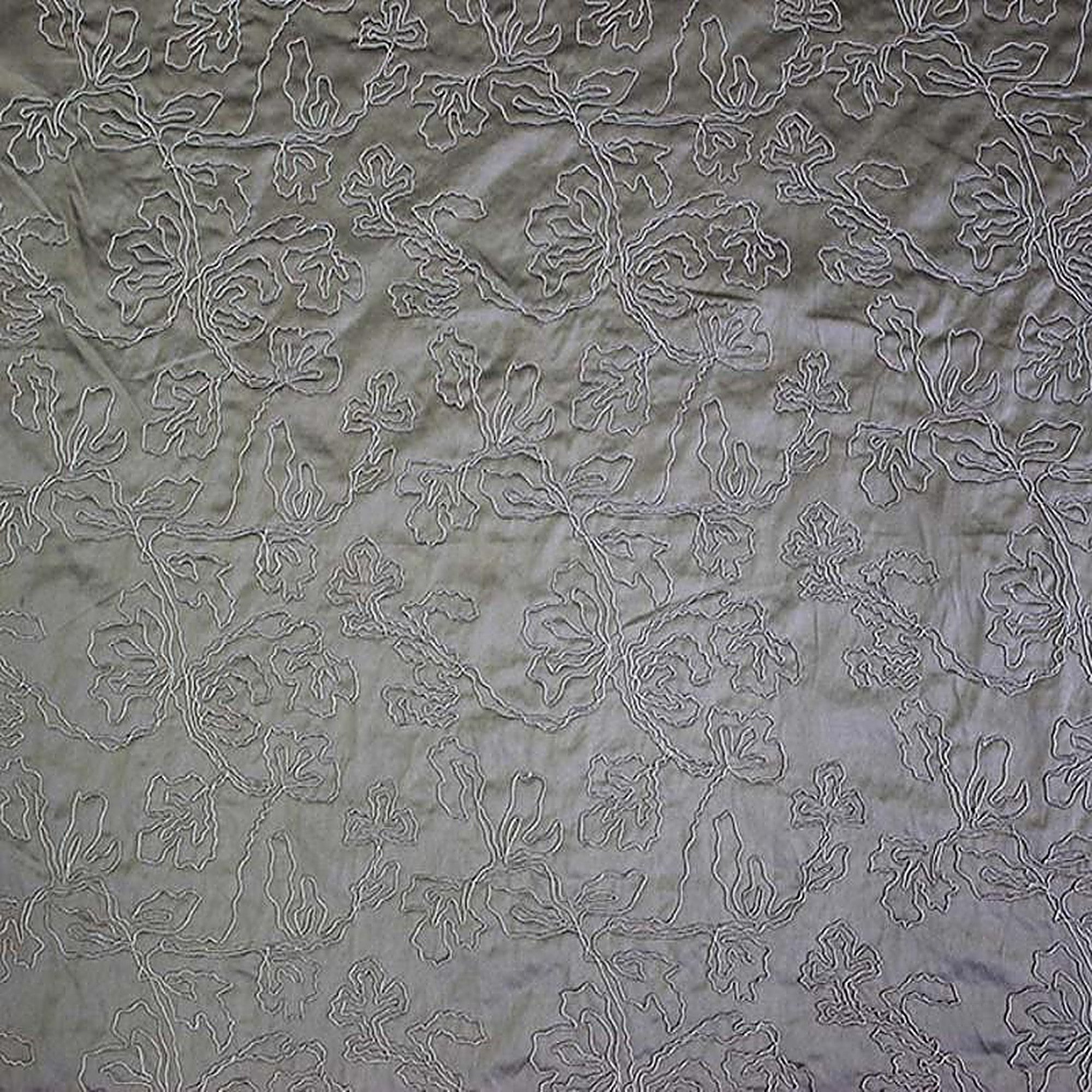 Dorsey Fabric in color Gray is a Abstract Floral Embroidered Fabric pattern good for Drapery & Curtain Fabric