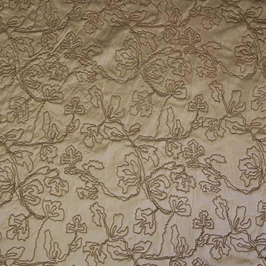 Dorsey Fabric in color Champagne is a Abstract Floral Embroidered Fabric pattern good for Drapery & Curtain Fabric