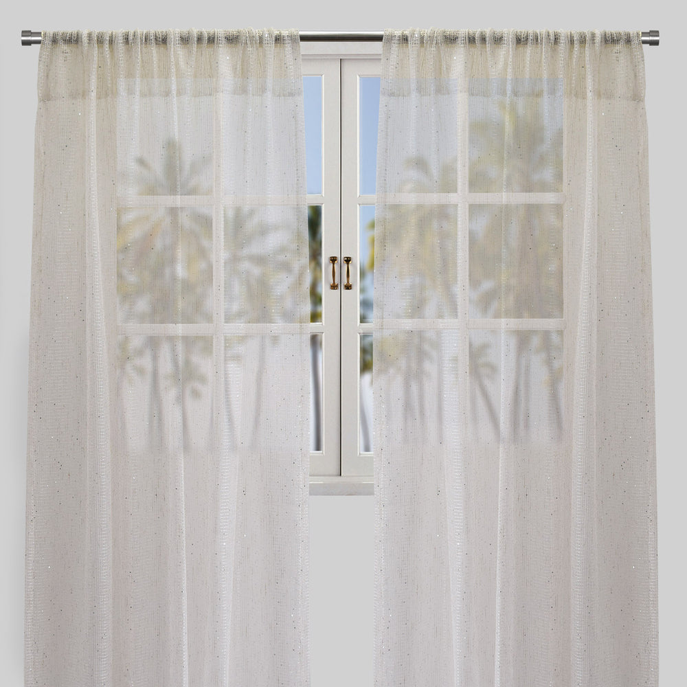 Balia Curtain Panels | Net-Like Sheer with Sequins
