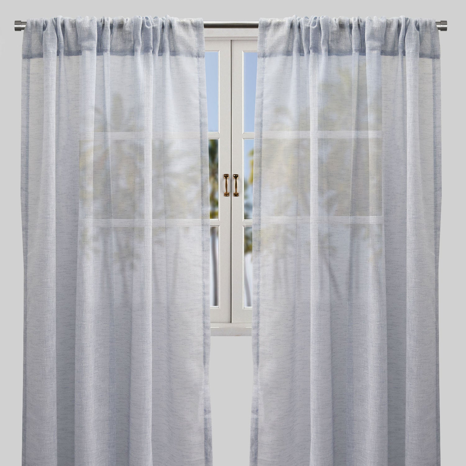 Champion Curtain Panels | Two-Toned Metallic Sheer