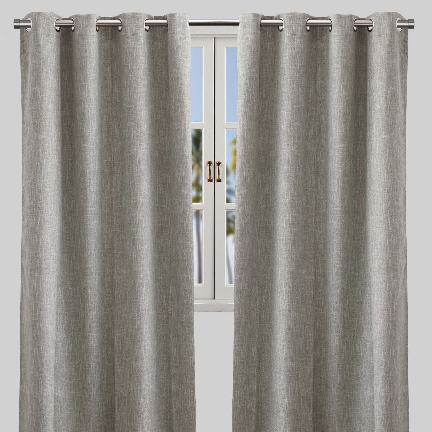 Colony Curtain Panels | Solid Linen Look Blackout