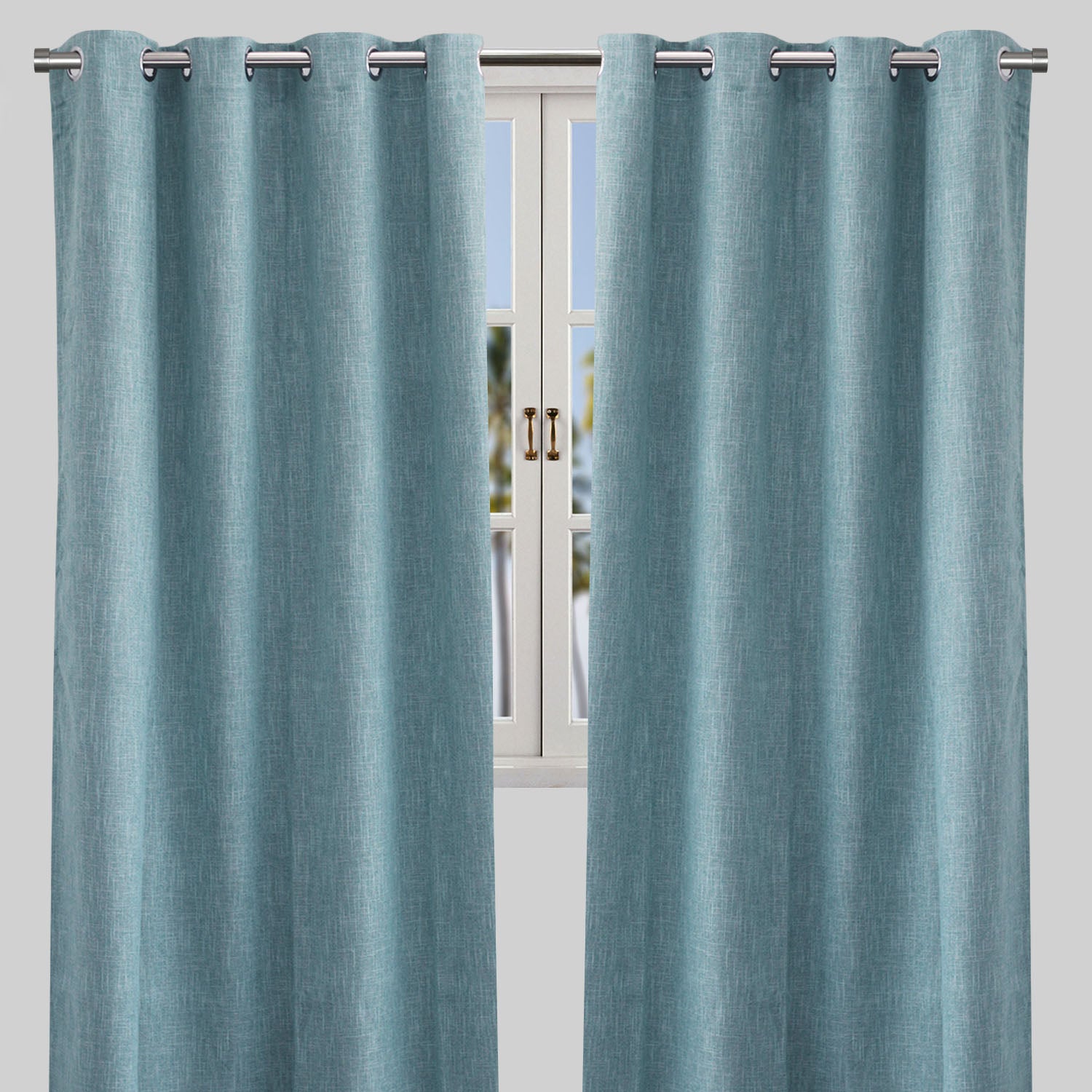 Colony Curtain Panels | Solid Linen Look Blackout