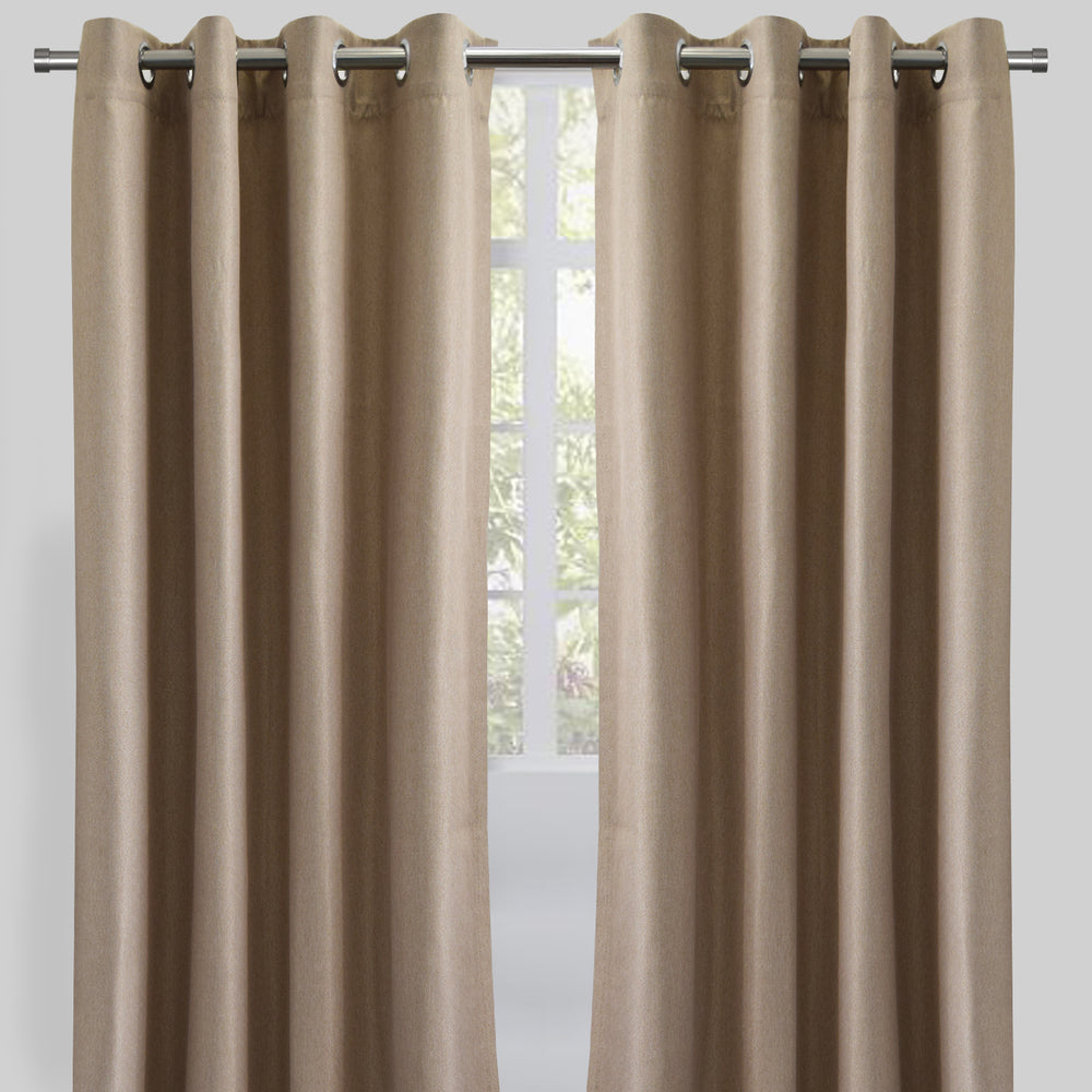 Logic Curtain Panels | Solid Blackout Linen Look