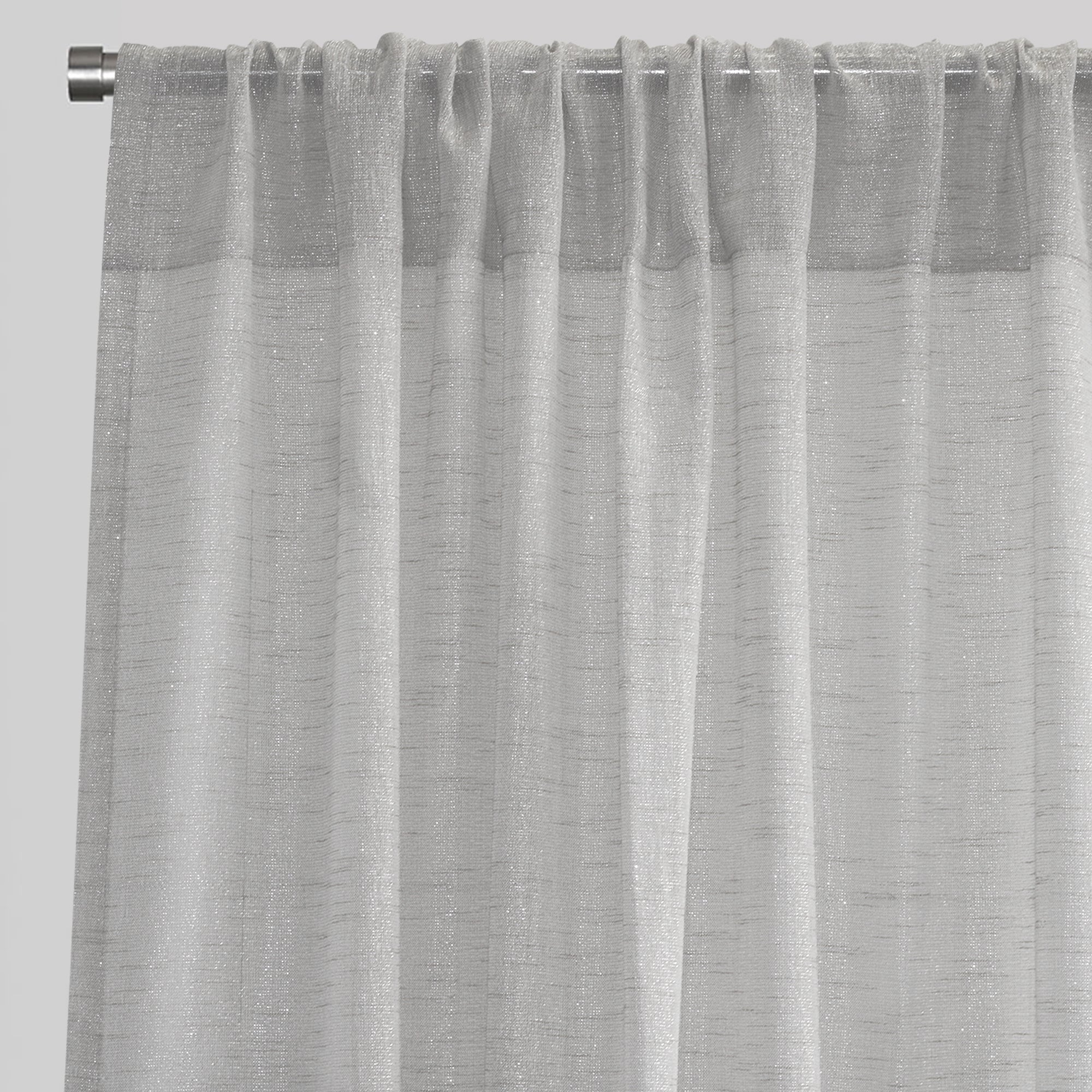 Morocco Curtain Panels | Metallic Sheer