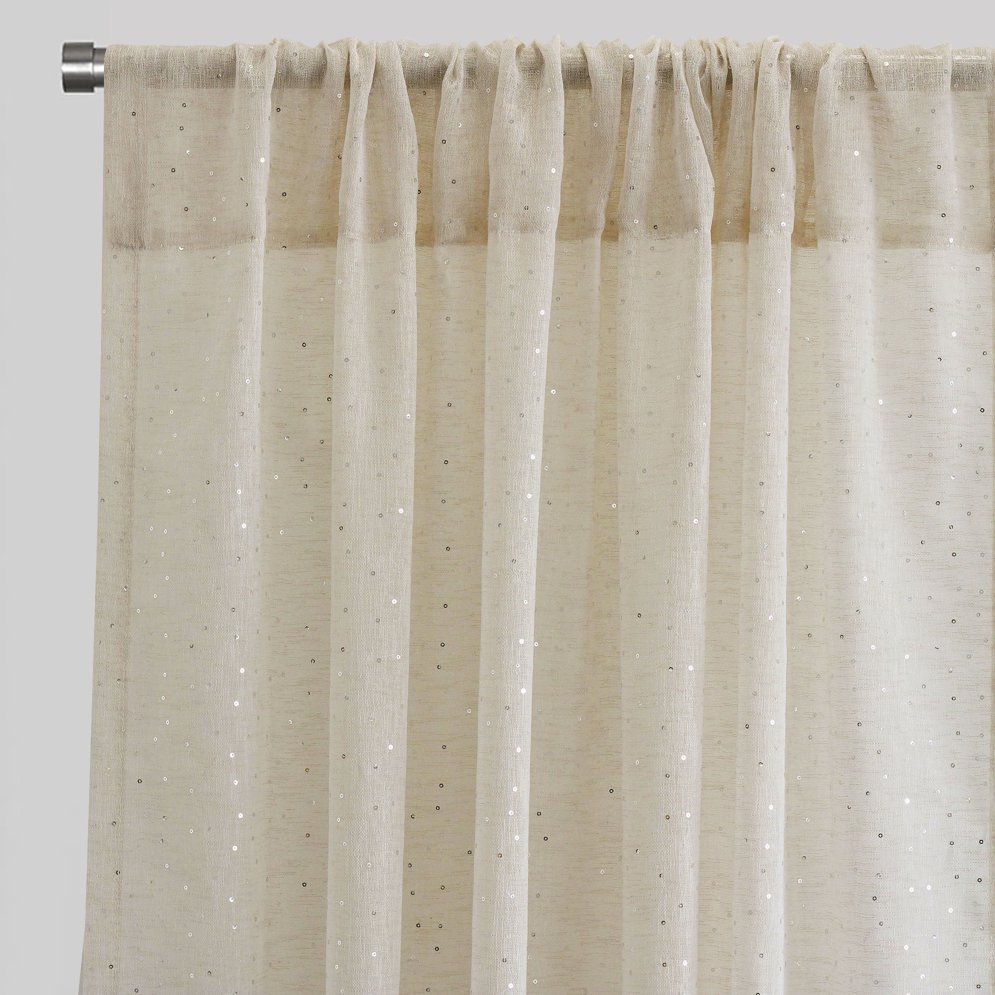 Polak Curtain Panels | All Over Sequins on Sheer
